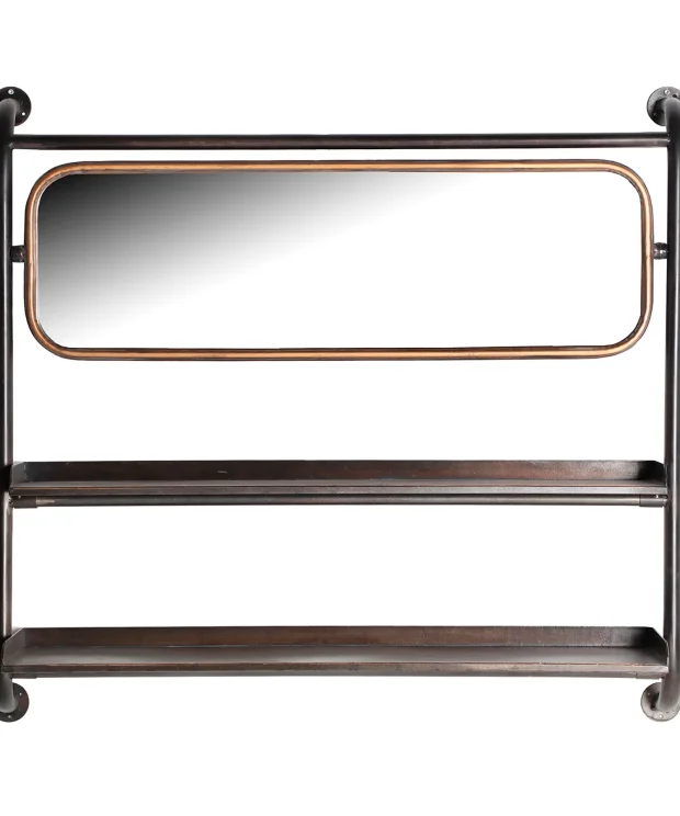 Espejo straw Hierro Industrial 88x19x80