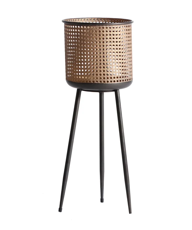 Pack de 4 Macetero bream Hierro Art deco 25x25x65