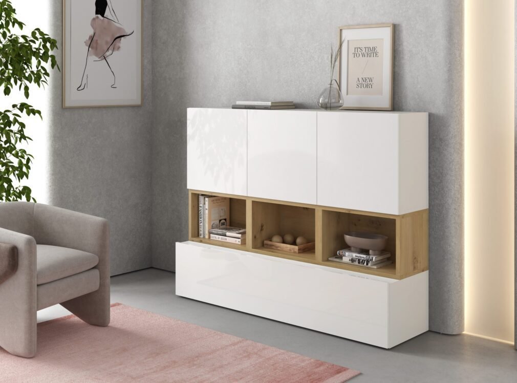 Mueble auxiliar BLOCK color BLANCO-ARTISAN